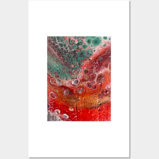 Fluid acrylic pouring Posters and Art